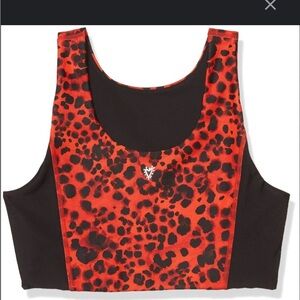 "Betsey Johnson Striped Longline Sport Bra In Red. Brand New ✨❤️